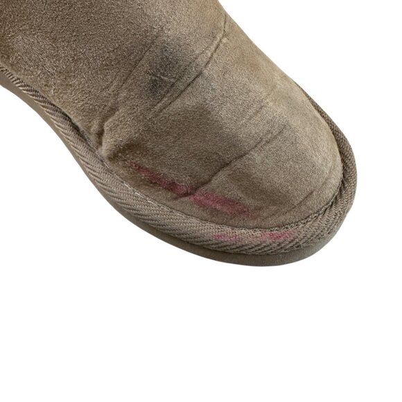 Girls Faux Suede Fur Tan Brown Boots Generic Unbranded Size 1 Winter Casual Warm - Picture 10 of 12